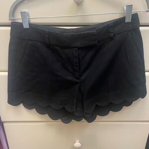 J. Crew Black Scallop Hem shorts